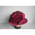 Women's Wool Fabric Hats Trimmed with Flower